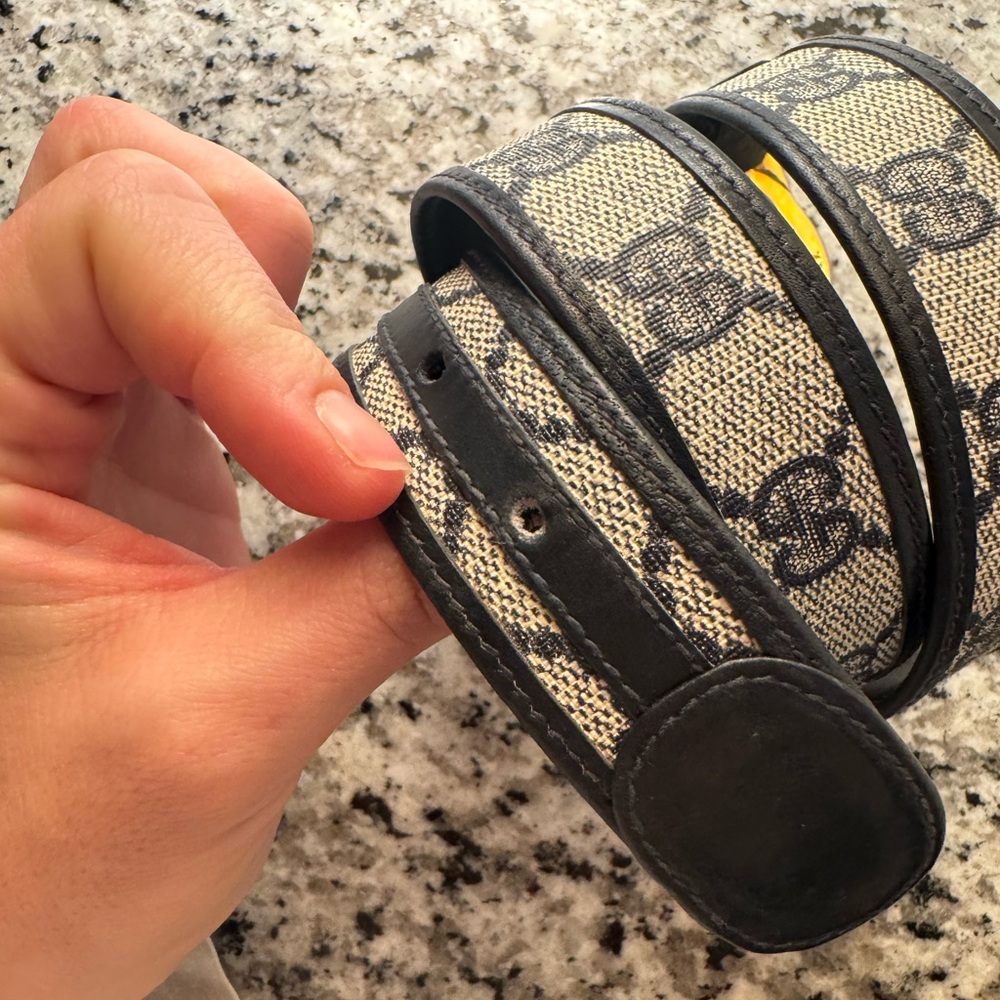 Vintage Gucci Leather Waist Belt - Picture 5 of 7